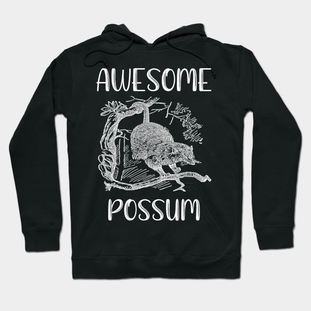 Awesome Possum Hoodie by DANPUBLIC